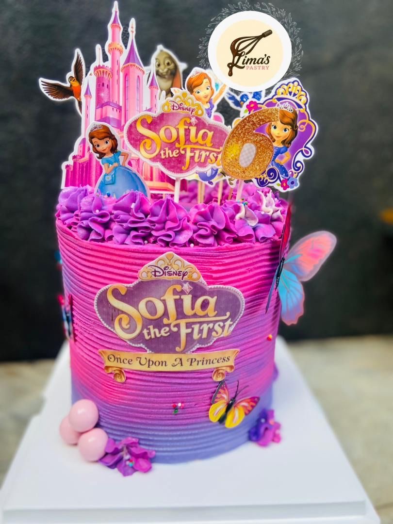 Sophia Theme Birthday Cake 