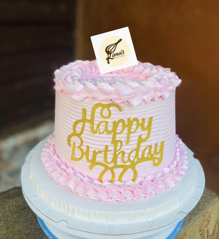 Vanilla Cake in Whipped Cream Frosting 