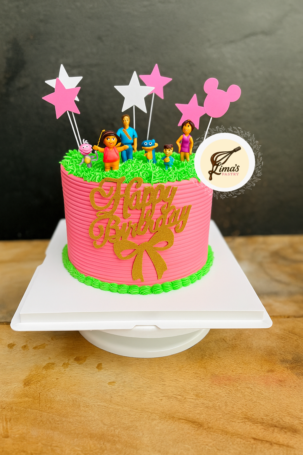 Dora Theme Birthday Cake 